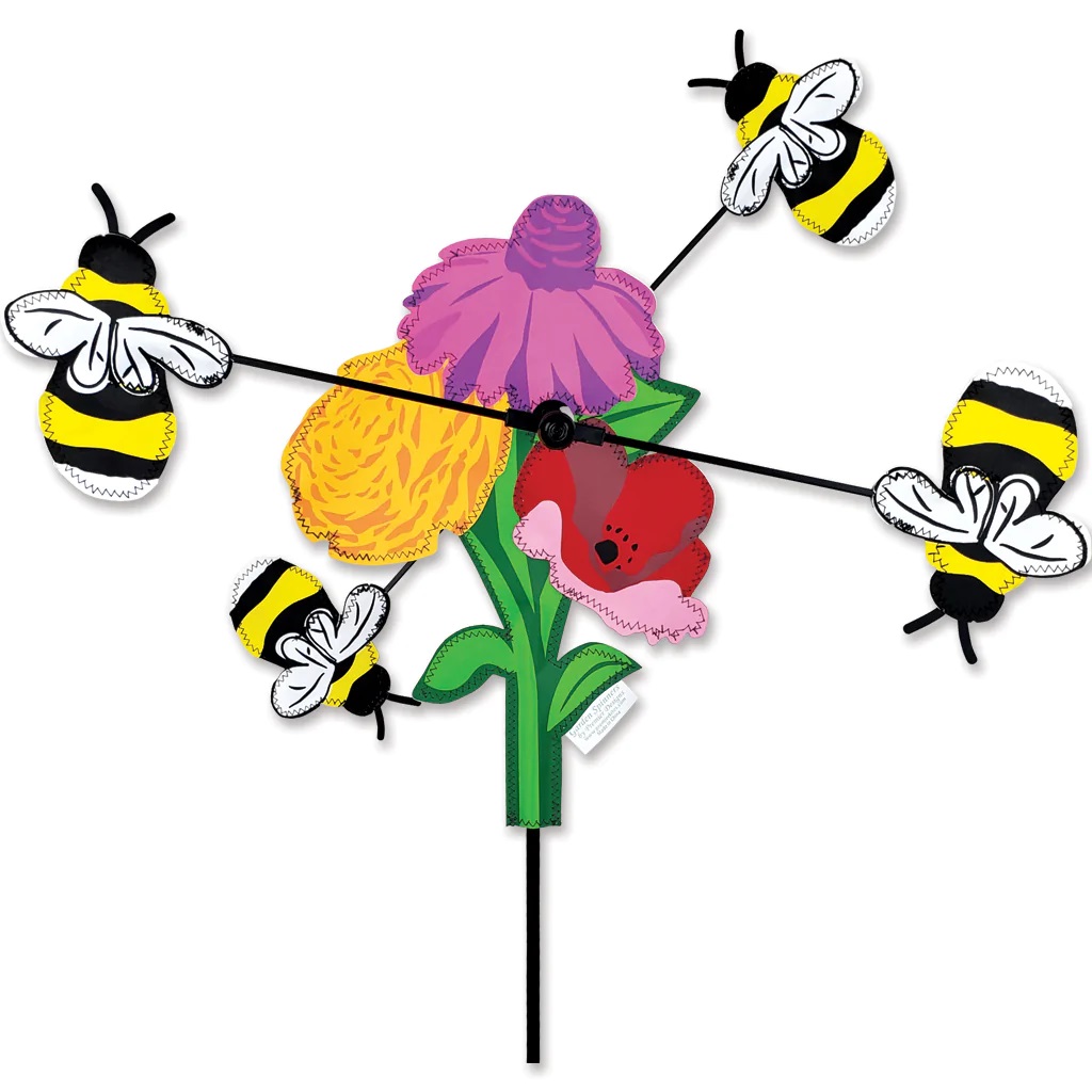 Bees and Flowers Whirligig Wind Spinner